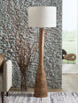 Tampa Furniture Outlet - Ashley Furniture - Ailsa Lighting - Wood Floor Lamp (1/CN) / Natural Brown - L329111