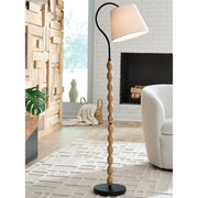 Tampa Furniture Outlet - Ashley Furniture - Corinwell Lighting - Wood Floor Lamp (1/CN) - L329131