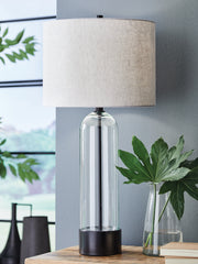 Tampa Furniture Outlet - Ashley Furniture - Kerrbrook Lighting - Glass Table Lamp (1/CN) / Clear/Black - L430944