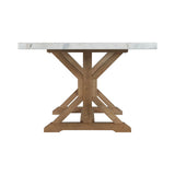 Lakeview Rectangular Standard Height Dining Table in White Marble