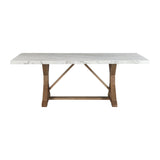 Lakeview Rectangular Standard Height Dining Table in White Marble - Tampa Furniture Outlet