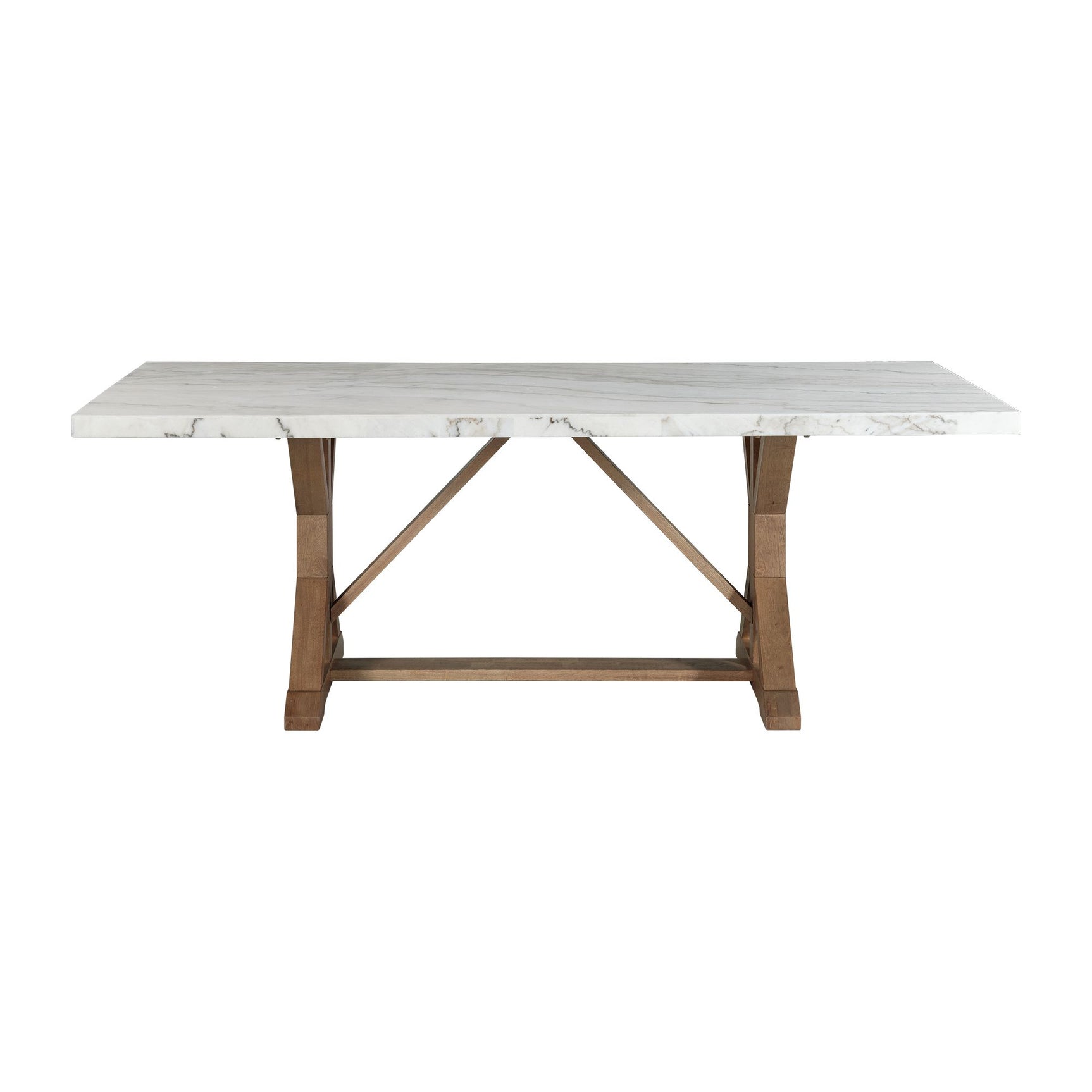 Lakeview Rectangular Standard Height Dining Table in White Marble - Tampa Furniture Outlet