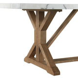 Lakeview Rectangular Standard Height Dining Table in White Marble - Tampa Furniture Outlet