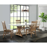 Lakeview Rectangular Standard Height Dining Table in White Marble – SKU CDLW100DTTB | Elements