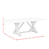 Lakeview Rectangular Standard Height Dining Table in White Marble - Tampa Furniture Outlet