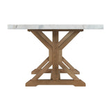 Lakeview Rectangular Standard Height Dining Table in White Marble - Tampa Furniture Outlet