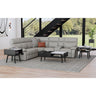 Lanette End Table with White Marble Top in Black – SKU T-19150-8-ET | Elements