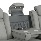 Lantana Power Motion Sofa with Power Headrest, Led, DDT, reading light and PWS in Rocky Cement/Charcoal - Tampa Furniture Outlet