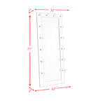 Lindy Floor Mirror with Lights in White