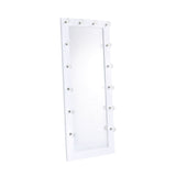 Lindy Floor Mirror with Lights in White - Tampa Furniture Outlet