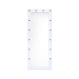 Lindy Floor Mirror with Lights in White - Tampa Furniture Outlet