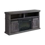 Macau Console with 23" Fireplace Insert in Grey