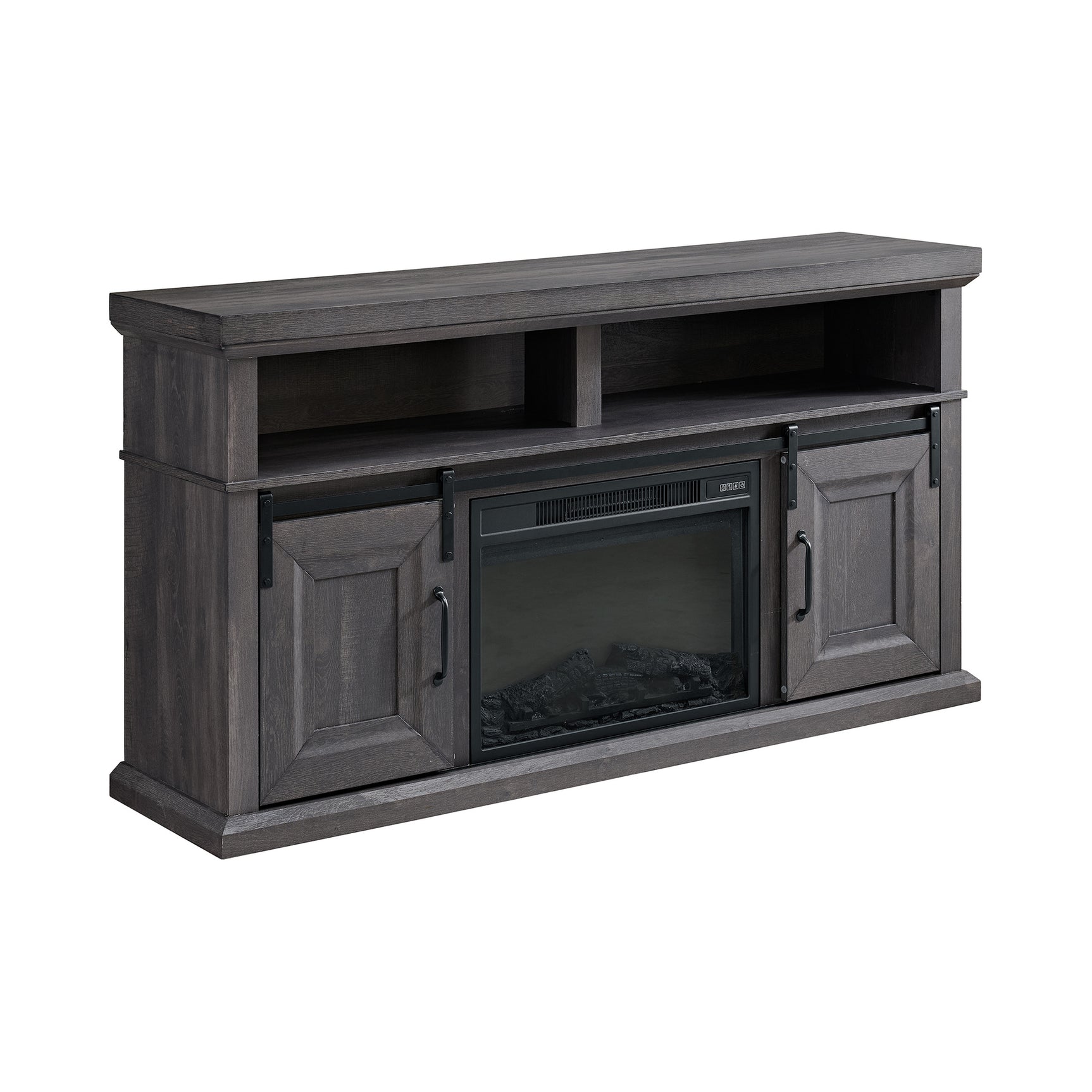 Macau Console with 23" Fireplace Insert in Grey