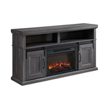 Macau Console with 23" Fireplace Insert in Grey