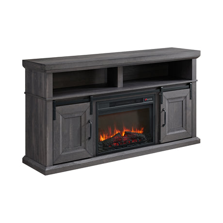Macau Console with 23" Fireplace Insert in Grey
