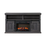 Macau Console with 23" Fireplace Insert in Grey