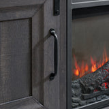 Macau Console with 23" Fireplace Insert in Grey