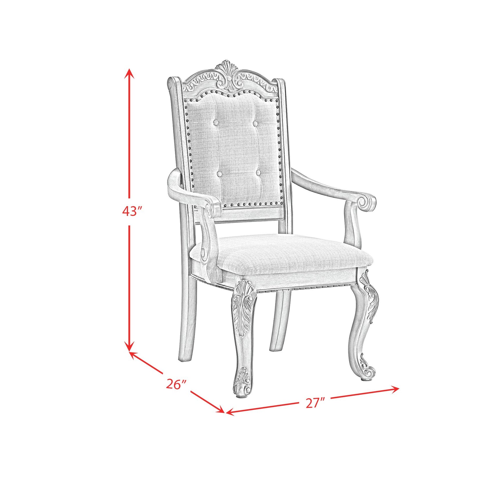 Madison Park Dining Arm Chair with Beige Fabric in Walnut (2 Per Carton) - Tampa Furniture Outlet