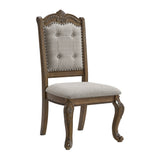 Madison Park Dining Side Chair with Beige Fabric in Walnut (2 Per Carton) - Tampa Furniture Outlet