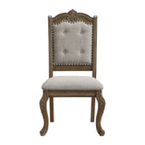 Madison Park Dining Side Chair with Beige Fabric in Walnut (2 Per Carton) - Tampa Furniture Outlet