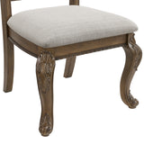 Madison Park Dining Side Chair with Beige Fabric in Walnut (2 Per Carton) - Tampa Furniture Outlet