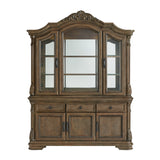 Madison Park Hutch with LED in Walnut - Tampa Furniture Outlet