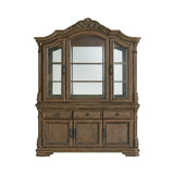Madison Park Server and Hutch with LED in Walnut
