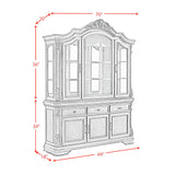 Madison Park Hutch with LED in Walnut - Tampa Furniture Outlet