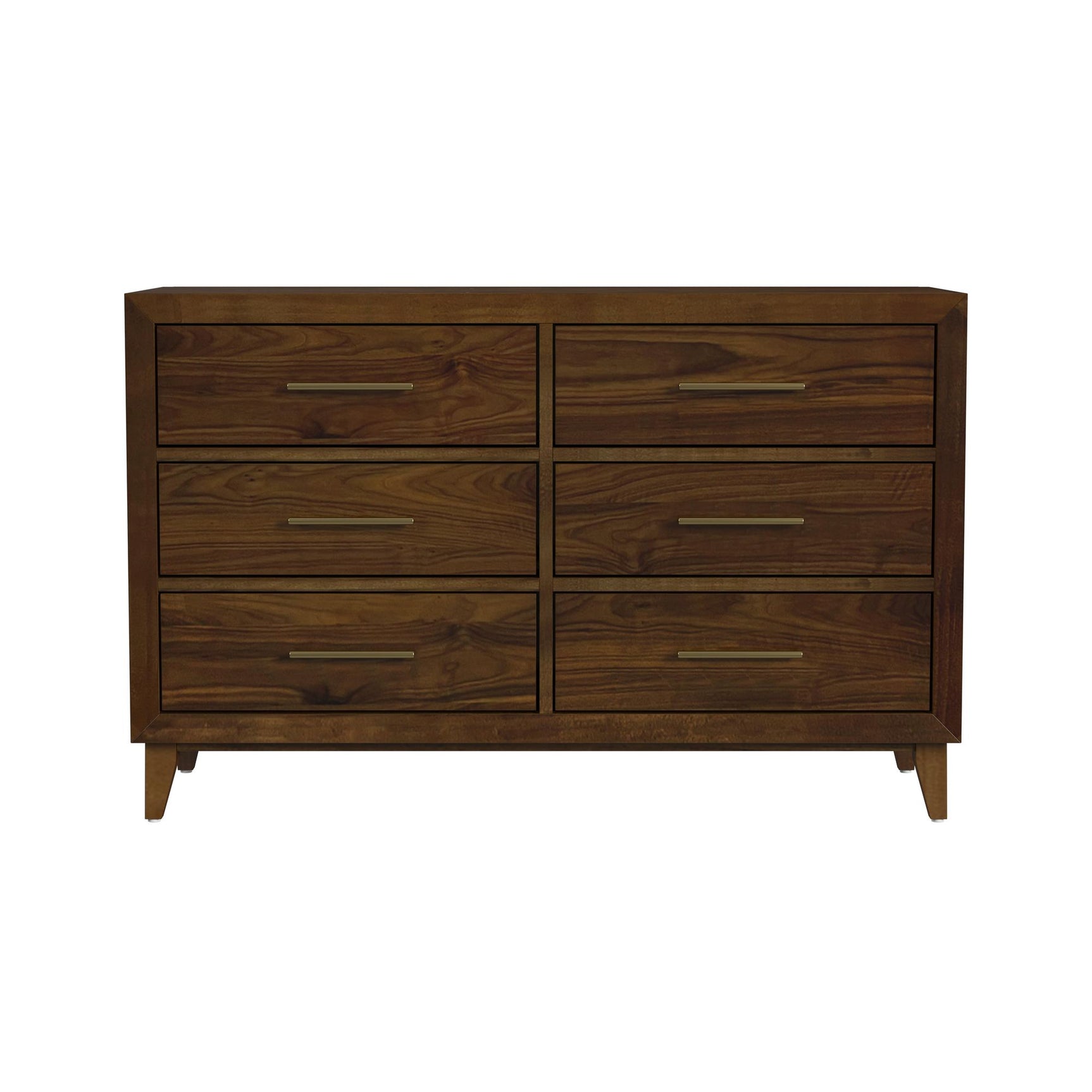 Malia 6-Drawer Dresser in Walnut - Tampa Furniture Outlet