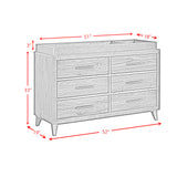 Malia Dresser and Topper in Walnut - Tampa Furniture Outlet