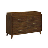 Malia Dresser and Topper in Walnut - Tampa Furniture Outlet