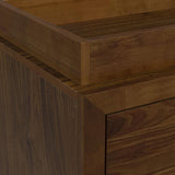 Malia Dresser and Topper in Walnut - Tampa Furniture Outlet