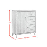 Malibu 4-Drawer Chest in Walnut