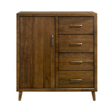 Malibu 4-Drawer Chest in Walnut