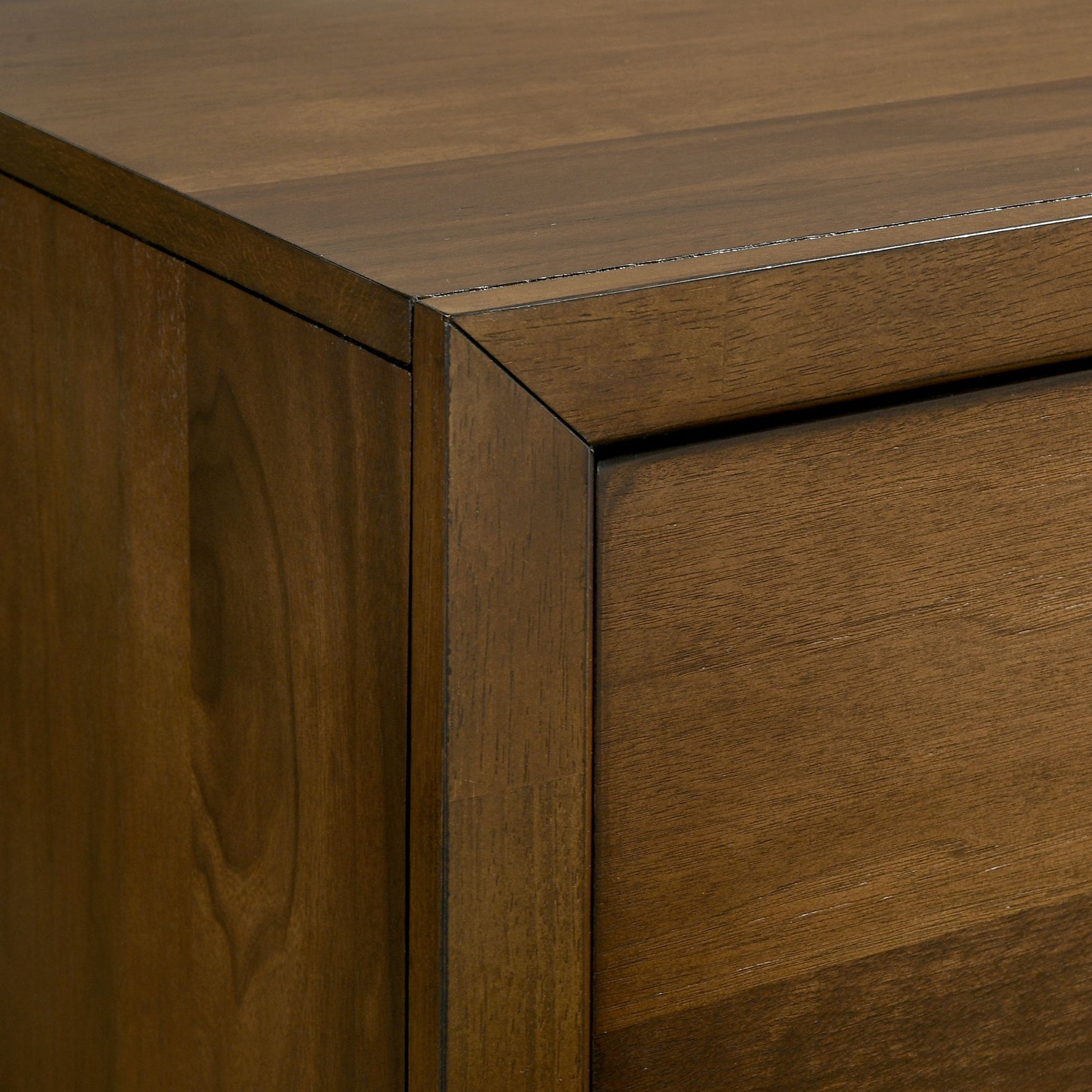 Malibu 6-Drawer Dresser & Mirror in Walnut
