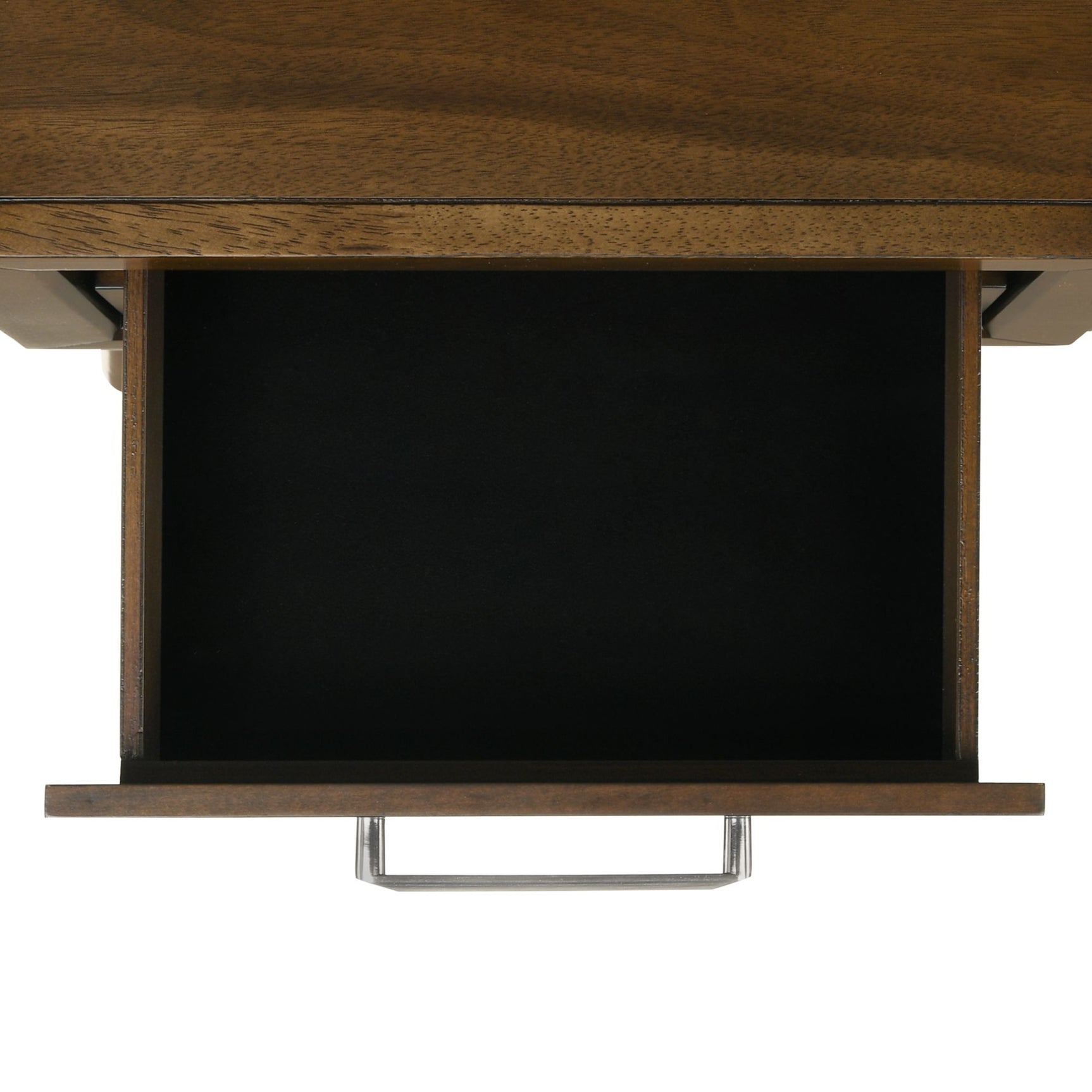 Malibu Bench with Grey Fabric in Walnut - Tampa Furniture Outlet