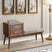 Malibu Bench with Grey Fabric in Walnut – SKU LA-4650-5-BN | Elements