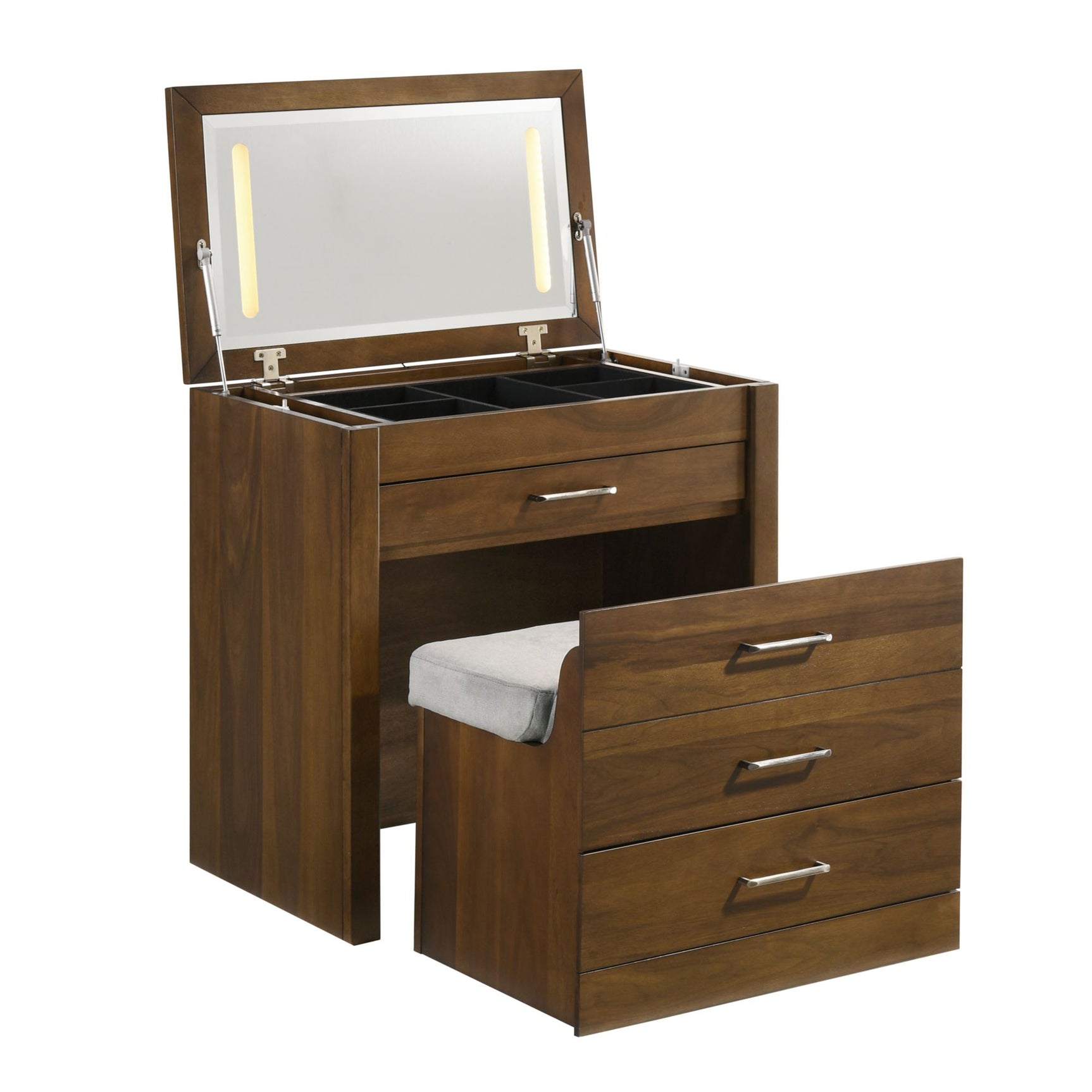 Malibu Dressing Table in Walnut - Tampa Furniture Outlet