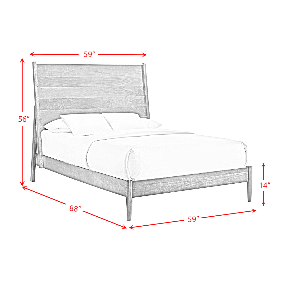 Malibu Full Panel Bed in Walnut
