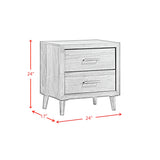 Malibu 2-Drawer Nightstand in Walnut - Tampa Furniture Outlet
