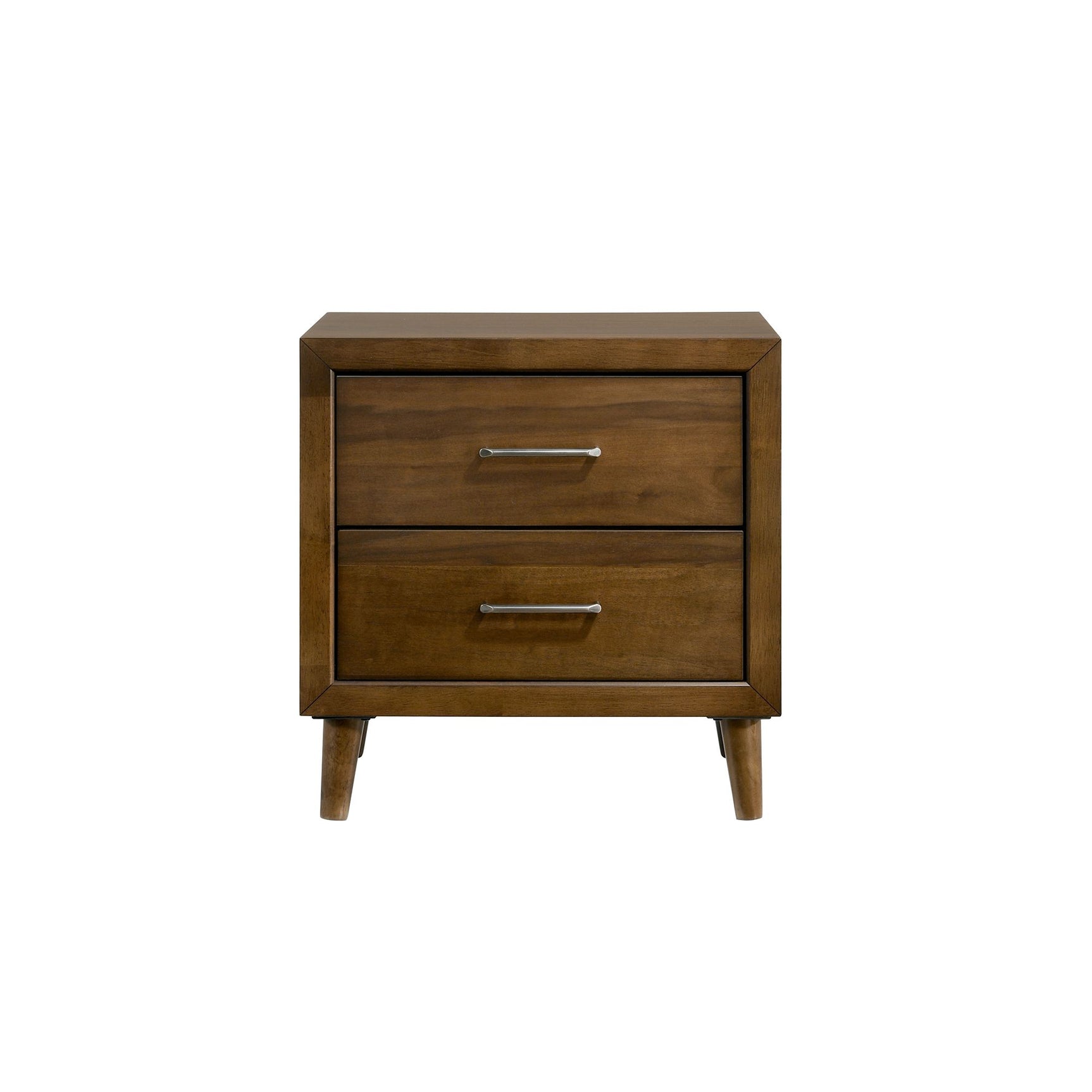Malibu 2-Drawer Nightstand in Walnut - Tampa Furniture Outlet
