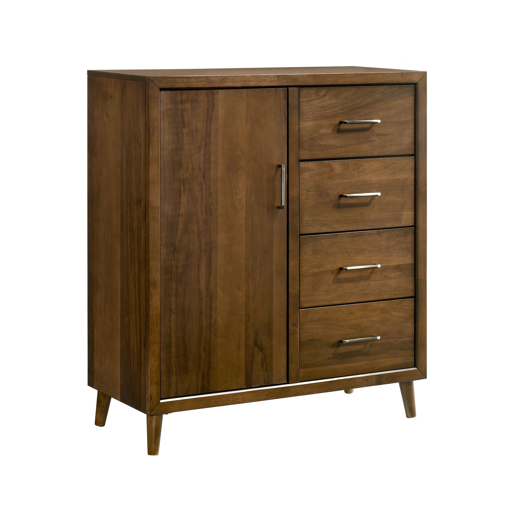 Malibu 4-Drawer Chest in Walnut - Tampa Furniture Outlet