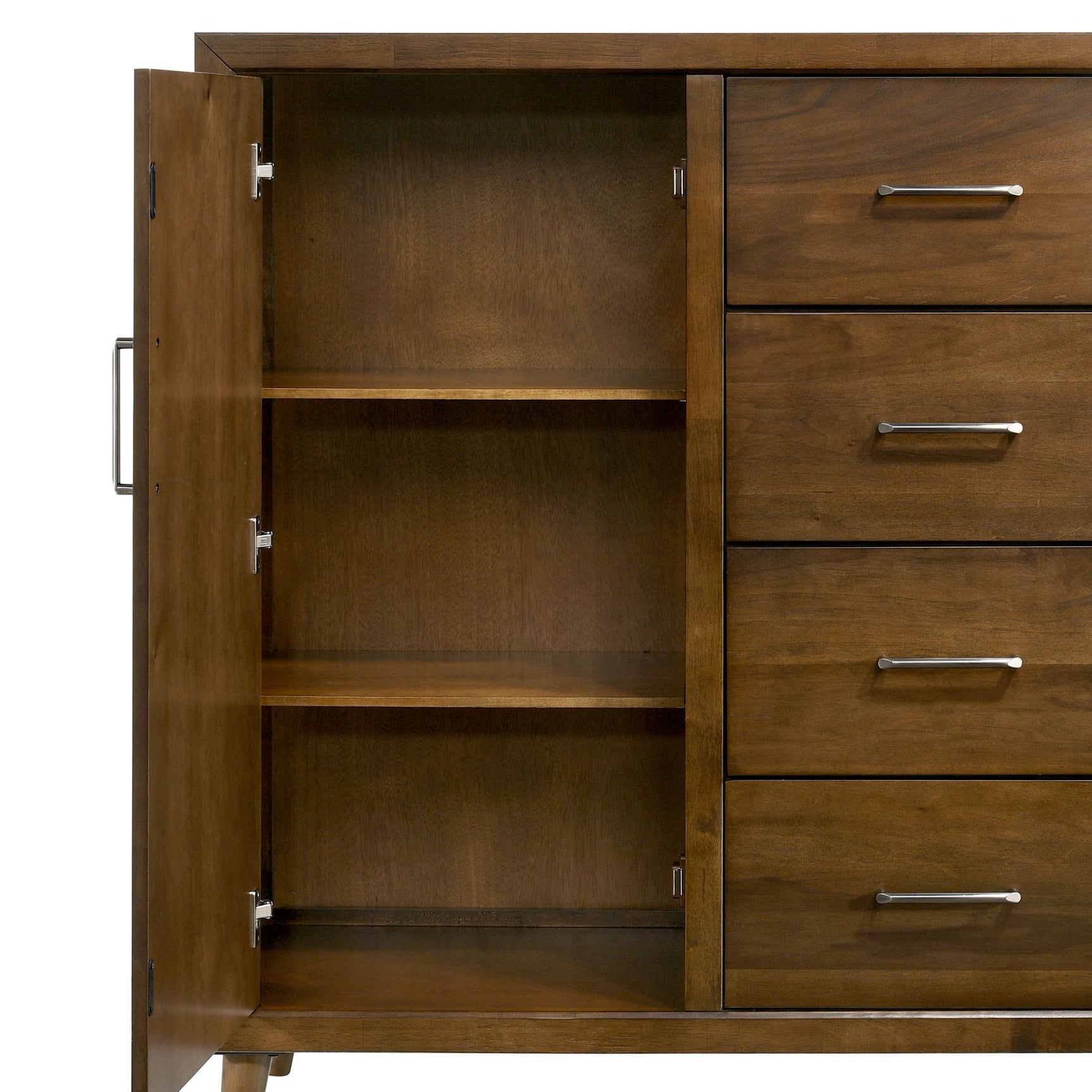 Malibu 4-Drawer Chest in Walnut - Tampa Furniture Outlet