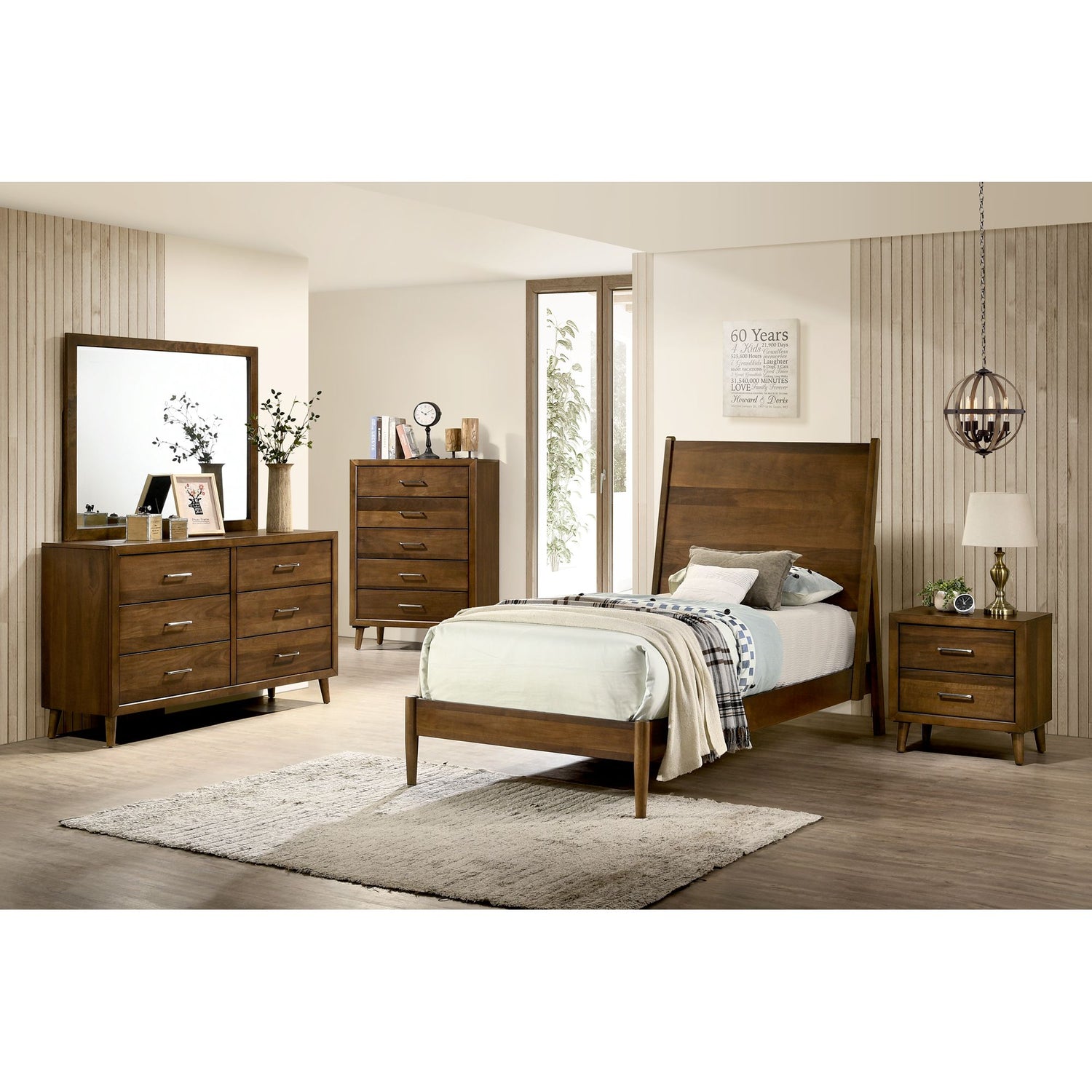 Malibu 6-Drawer Dresser in Walnut - Tampa Furniture Outlet