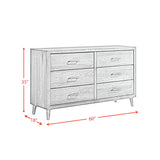 Malibu 6-Drawer Dresser in Walnut - Tampa Furniture Outlet