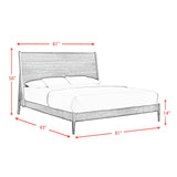 Malibu King Panel Bed in Walnut - Tampa Furniture Outlet