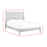 Malibu Queen Panel Bed in Walnut - Tampa Furniture Outlet