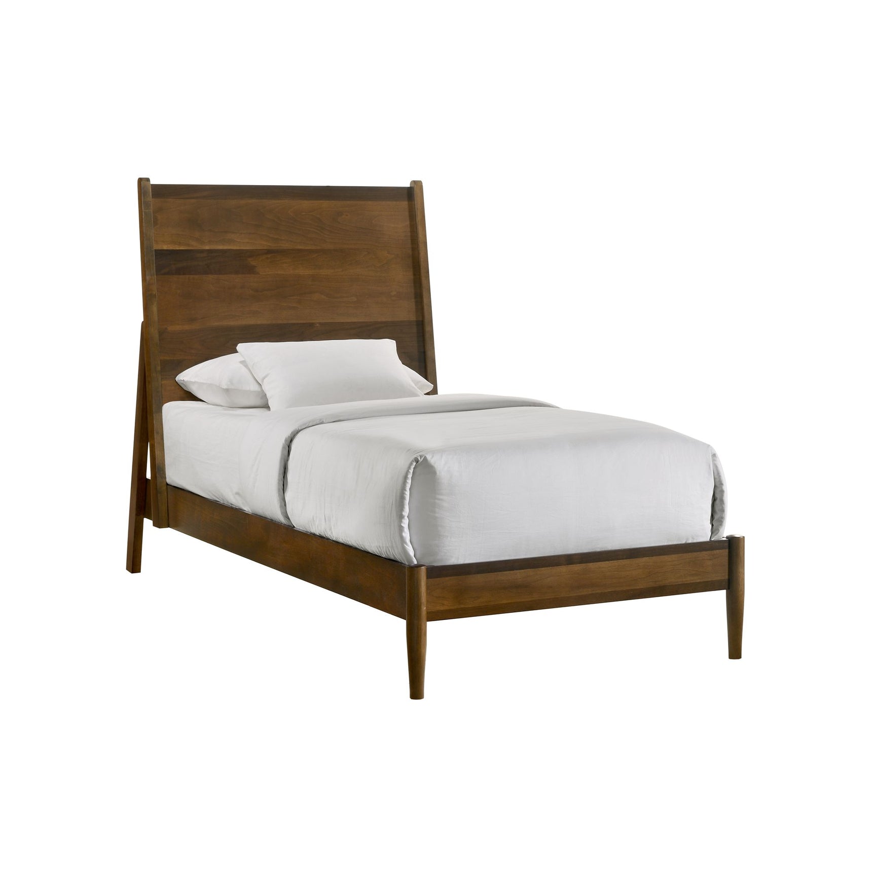 Malibu Twin Panel Bed in Walnut - Tampa Furniture Outlet