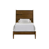 Malibu Twin Panel Bed in Walnut - Tampa Furniture Outlet
