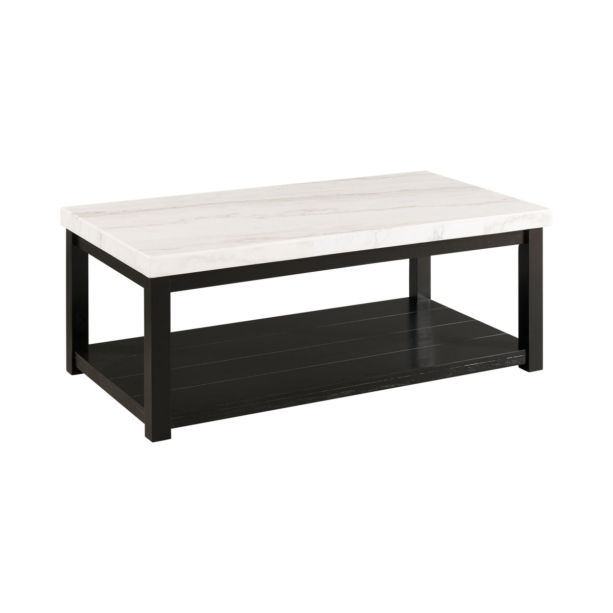 Marcello White Rectangular Coffee Table W/ Casters ISTA3 Packaging